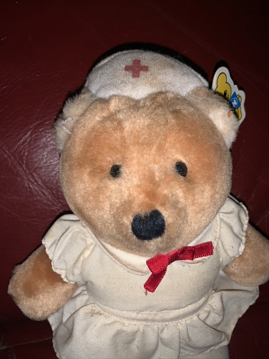 Vtg Dakin Nancy Bear Nurse #31-1380 Medical Small Plush Stuffed