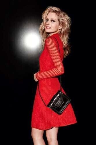 Topshop 80s Sequin Roll Neck Dress Red UK 6 LF7 AA 23 - Picture 3 of 5