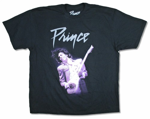 Prince Live Guitar Photo Mens Black T 