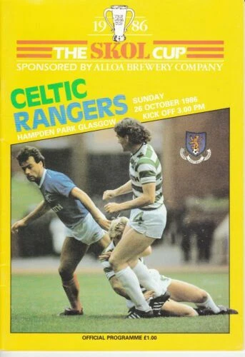 Rangers Football Scottish Fixture Programmes (1980s)