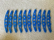 Rokenbok Building System LOT OF 10 Ramp Rails Dark Blue