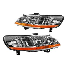 For 1998-2002 Honda Accord Headlights Assembly Headlamps Replacement Chrome Pair