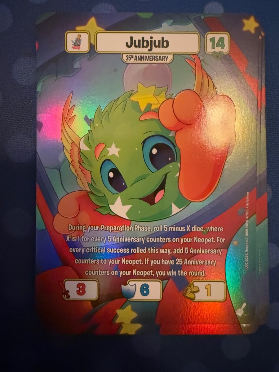 Neopets Battledome TCG 25th Anniversary Jubjub | eBay
