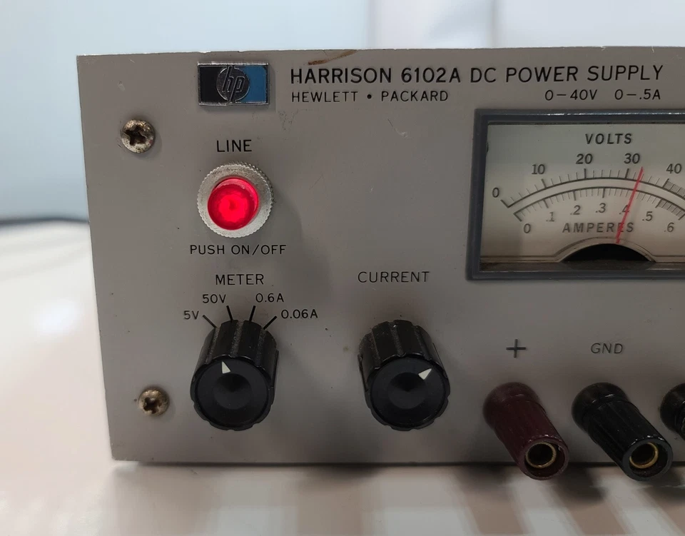 HP 6102A Power Supply 0 - 40V,  0 - .5A - Image 2 of 4