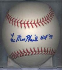 Lee MacPhail Baltimore Orioles New York Yankees HOF OML Autographed Baseball COA