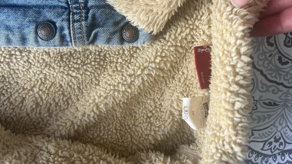 Chaqueta vaquera de camionero forrada Levi's Sherpa para mujer/juniors L ver medidas Foto 4 de 4