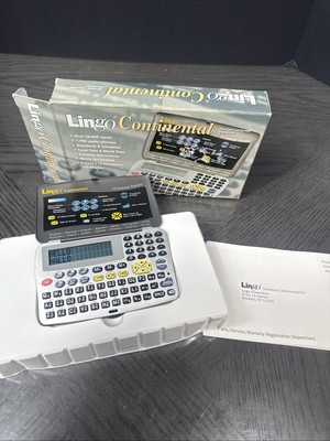 LinGo Continental Digital Handheld Language Translator NEW BATTERY TESTED Great
