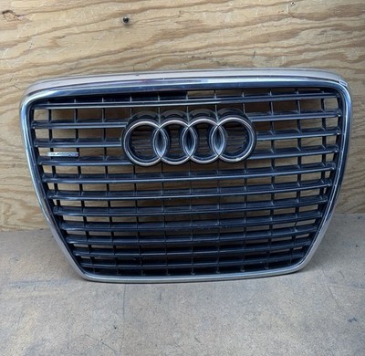 09-11 AUDI A6 AT 4WD Front Upper Grille Grill Gloss Black Chrome