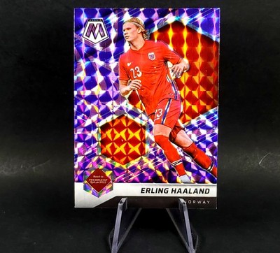 Erling Haaland SP 2021-22 Panini Mosaic Reactive Purple World Cup Soccer Norway