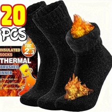 Ultra Thick Winter Thermal Wool Socks with Warm Fleece Lining