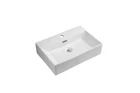 Bathroom Wash Sink Basin Wall Hung Rectangular Ceramic Countertop White