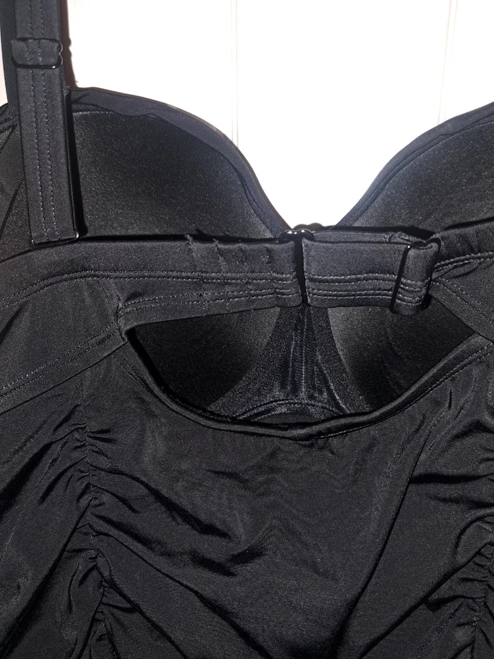 Vestido de baño Torrid negro de una pieza talla 2X DD/F NUEVO Foto 4 de 4