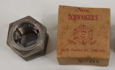 Schwaiger's 10-4 Coarse Thread Spindle Axle Lock Nut 27-32''-20 Threads NEW NOS