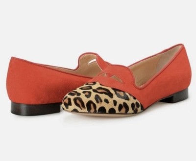 Charlotte Olympia Mädchen Ballerinas INCY BISOUX Ponyhaar Leder 11uk UVP 264£!