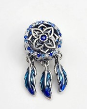 Colgante con dije atrapasueños de plata de ley 925 para pulsera o collar
