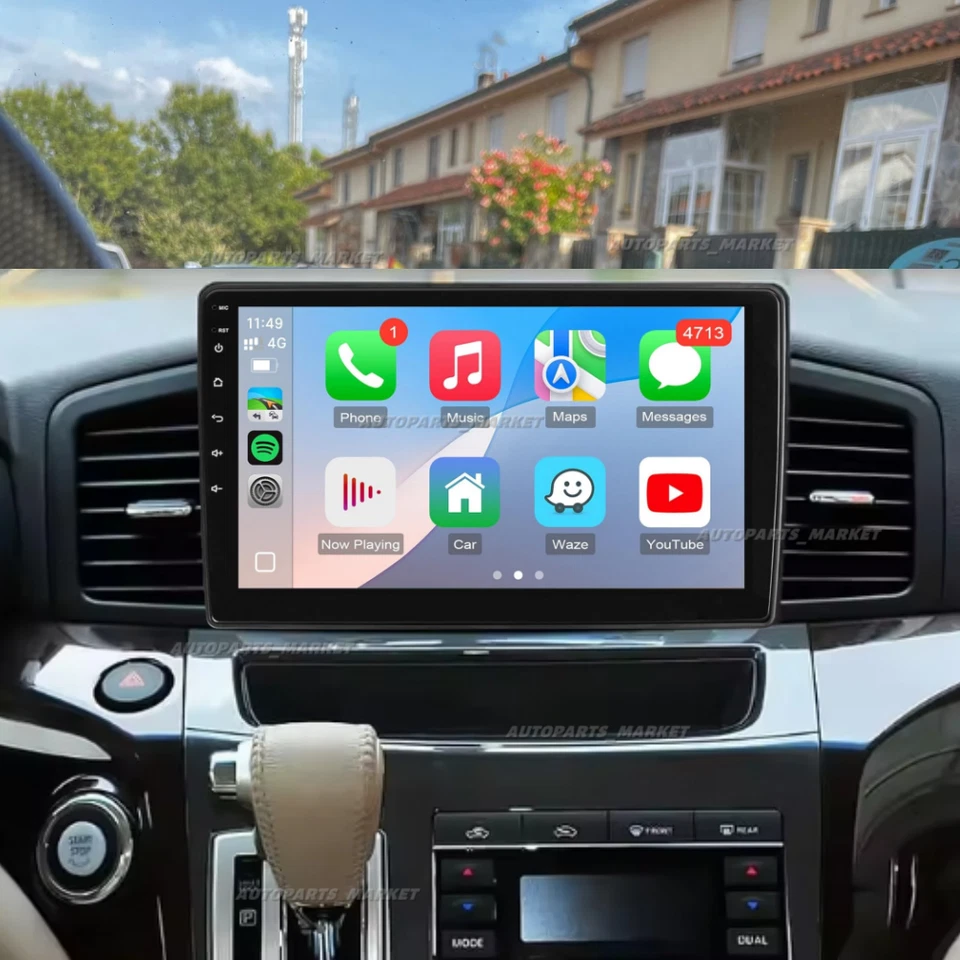 4+64G For Nissan Quest 2011-2017 CarPlay Android14 GPS Navi Car Stereo Radio 10" - Image 4 of 4