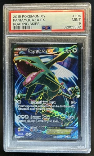 2015 Pokemon XY Roaring Skies Rayquaza EX Full Art #104/108 PSA 9