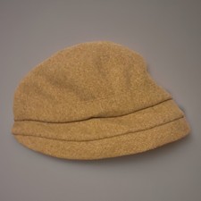 Tan Wool Cloche Hat for Women, classic timeless French galore retro