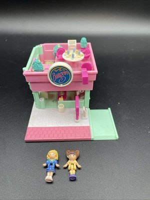 Mini Polly Pocket Drive Thru Burger Stand Wagen Bluebird zwei Figuren