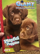 Bendon Playful Puppies Giant Coloring Activity Book Tear Share 150 Pages New