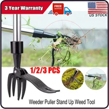 Garden Outdoor Root Remover Killer Weeder Puller Stand Up Weed Tool Handle Claw