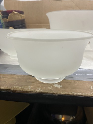 Vintage Indiana Glass MCM Mod Style Frosted Salad Bowl Set. 7 Pc Set - Picture 14 of 14