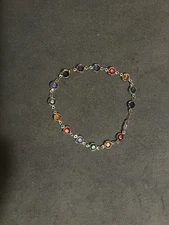 24k Gold Layered and Gemstone Anklet for Women- 4 Grams