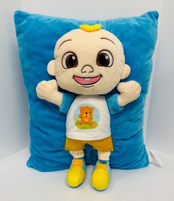 Jay Franco CoComelon Classic JJ Toddler 3D Snuggle Blue Plush Pillow 11''x15''