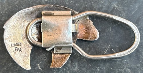 SCHLÜSSELRING INDIANER NAVAJO STERLING BÄR SIGNIERT BK 17 GRAMM 2 3/4 ZOLL - Bild 4 von 11