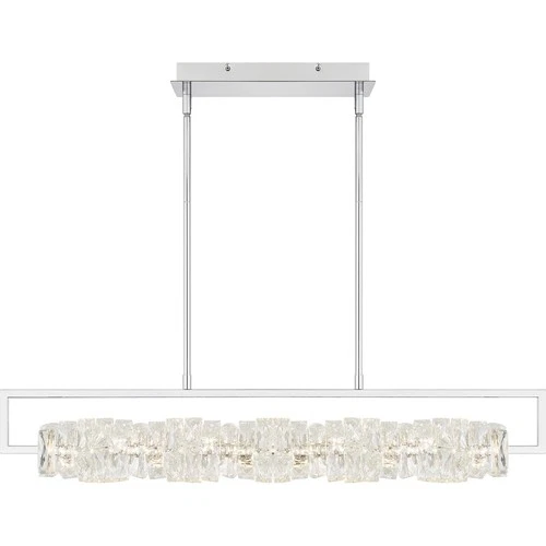 Polished Chrome LED Linear Chandelier from the Klass Collection - Picture 3 of 7