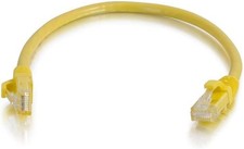 Image of C2G 2m Cat6 Booted Unshielded (UTP) Network Patch Cable - Yellow