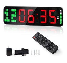 New - Gym Timer - Large Digital Gym Clock Wall with Interval Time Progress Bar