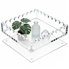 Acrylic Tray with Magnetic Mat- 7.9 7.9 Customizable Serving  Display Tray, ...