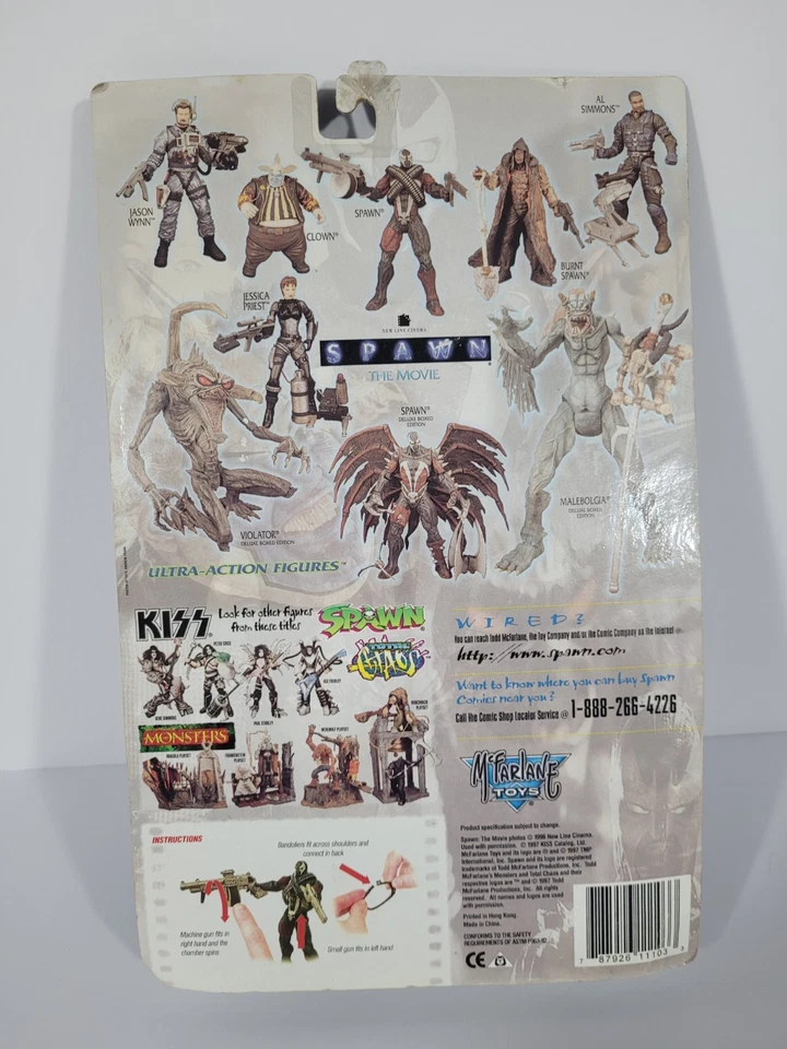 Figura de acción Spawn The Movie: Spiked Spawn Ultra sellada Mcfarlane 1996 Foto 3 de 4
