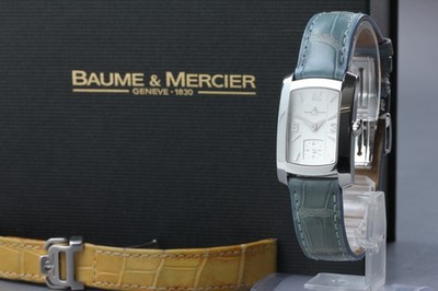 [Near MINT w/ Case] Baume & Mercier Hampton 65309 Silver Dial Quartz Men's Watch