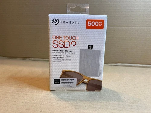 500GB Seagate One Touch SSD External Ultra Portable Storage * STJE500402 * White