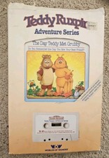 VTG Teddy Ruxpin Tape And Book The day teddy met Grubby by Worlds of Wonder 1985