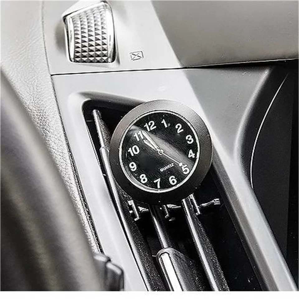 Pocket Small Mini Luminous Quartz Analog Watch Stick-On Clock For Car Boat Bike - Image 2 of 4