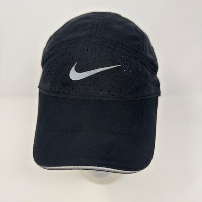 NIKE Dri-Fit ADV Aerobill Tailwind Running Tennis Hat Cap Black 5 Panel OSFM