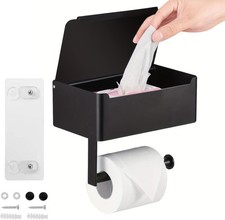 Single Roll Bathroom Wipe Holder, Flushable Wipes Dispenser with Storage,