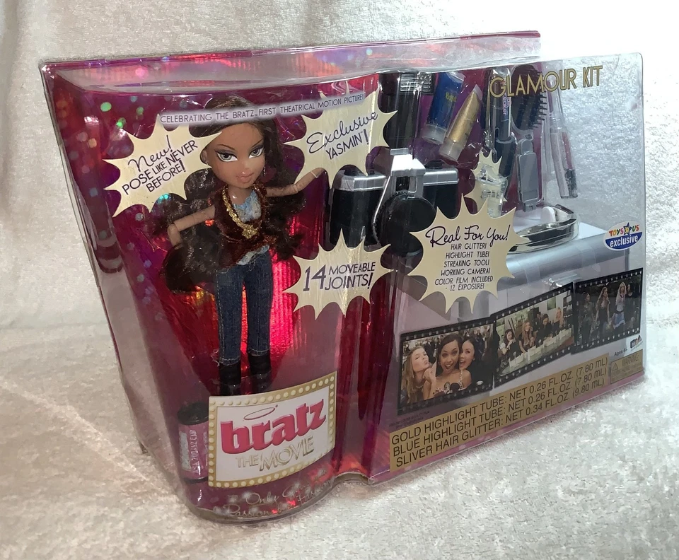 BRATZ THE MOVIE GLAMOUR KIT YASMIN EXCLUSIVE DOLL TOYS R US EXCLUSIVE MGA VHTF - Image 3 of 4
