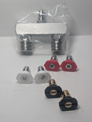 #ad Pressure Washer Nozzle Tips Set 0 15 25 40 Soap Quick Connect Holder Adapter $19.99