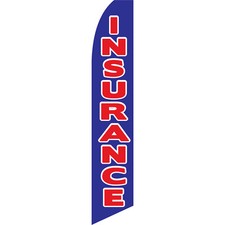 Insurance Blue 2 1/2 ft X 11 1/2 ft Swooper Flag Hardware Sold Separately 