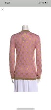 Gucci GG Pink/gold Rhinestone Sweater