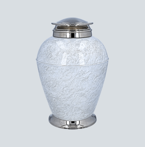 White metal urn grade B (M21 WHITE D-01) - Picture 1 of 3