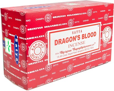 Satya Räucherstäbchen Dragon Blood Agarbathi Incense Stick 12x 15g (B)