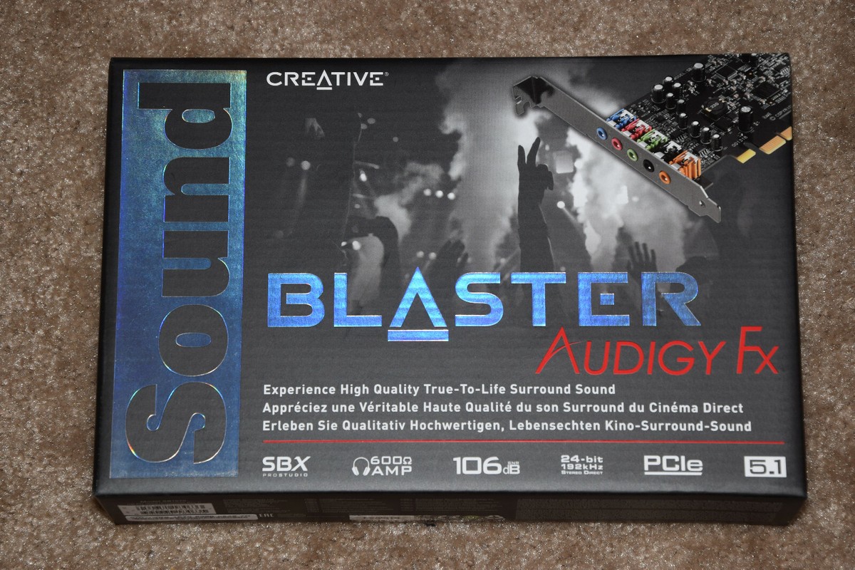Creative Sound Blaster Audigy FX 5.1 PCIe Audio Card wit High