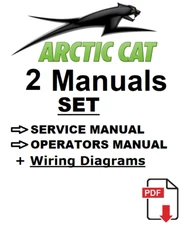 2016 2-Stroke M 8000 M8000 SnowMobile Arctic Cat Service Manual Operator PDF USB