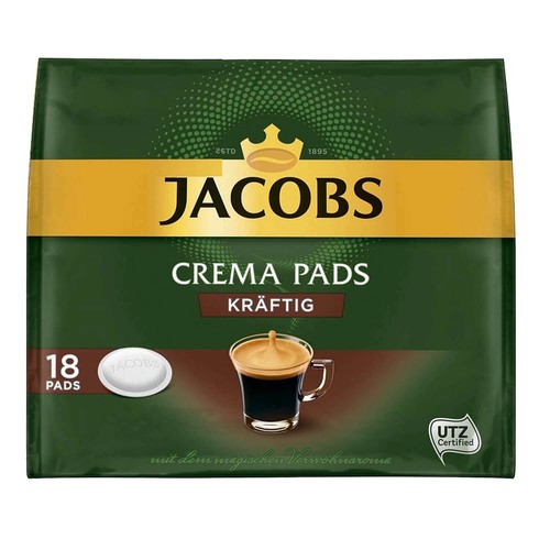 6X 18 Jacobs Crema Pads Strong Coffee Roasted Coffee Creamy Flavor - 第 2/3 張圖片
