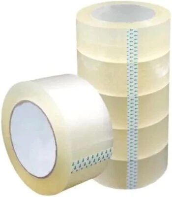 72 Rouleaux Emballage Boite Mise en Carton Soudure Bande 1.6 Mil 2 " X 50.3m - Photo 1/4